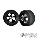 3/32 x 1 3/16 x .500 20" Black Blade Drag Rear Wheels, Nat. Rubber