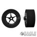 3/32 x 1 3/16 x .500 20" Black Star Drag Rear Wheels, Nat. Rubber-BNM2002B