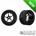 3/32 x 1 3/16 x .500 20" Black Star Drag Rear Wheels, Nat. Rubber