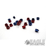 Anodized spring cups for 3 coil springs