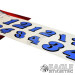 Light Blue Number Decals 1-4-CR040-14L