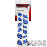 Light Blue Number Decals 1-4-CR040-14L