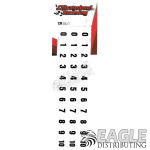 White Background Black Number Meatball Sticker (30)-CR060