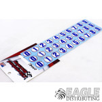 Blue Number White Background Meatball Sticker (30)-CR061