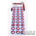 Red Background White Number Meatball Sticker (30)-CR062