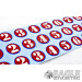 Red Background White Number Meatball Sticker (30)