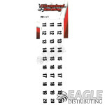 White Meatball Number Decals 11-20-CR069