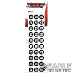 Black Meatball Number Decals 11-20