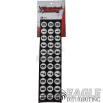 Race Number Stickers White Circle with Black Numbers and Black Outline 0-10-CR121