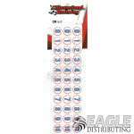 Lt Blue Number w Orange Outline White Meatball 0-10-CR163