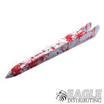 White with Red Splatter Dragster Body