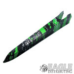 Black with Green and Silver Splashes Dragster Body