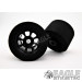 1/8 x 27mm x 18mm Black Nascar Rear Wheels w/Nat. Foam Tires-HR1101