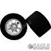 1/8 x 27mm x 18mm Silver Nascar Rear Wheels w/Nat. Foam Tires-HR1103