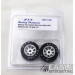 1/8 x 27mm x 12mm Silver Nascar Front Wheels w/Silicone Tires-HR1106