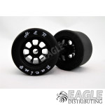 1/8 x 27mm x 18mm Black Nascar Rear Wheels w/Silicone Tires-HR1112