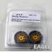 1/8 x 27mm x 12mm Gold Nascar Front Wheels w/Rubber Tires-HR1113