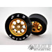 1/8 x 27mm x 12mm Gold Nascar Front Wheels w/Silicone Tires-HR1114