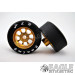 1/8 x 27mm x 12mm Gold Nascar Front Wheels w/Silicone Tires-HR1114