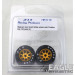 1/8 x 27mm x 18mm Gold Nascar Rear Wheels w/Rubber Tires-HR1115