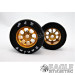 1/8 x 27mm x 18mm Gold Nascar Rear Wheels w/Silicone Tires-HR1116