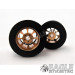 1/8 x 27mm x 18mm Gold Nascar Rear Wheels w/Foam Tires-HR1130