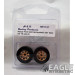 1/8 x 27mm x 12mm Gold Nascar Front Wheels w/Foam Tires-HR1131