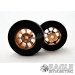 1/8 x 27mm x 12mm Gold Nascar Front Wheels w/Foam Tires-HR1131