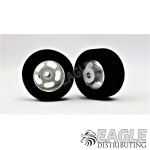 1/8 x 27mm x 12mm Silver 5-Slot Front Wheels w/Foam Tires-HR1201