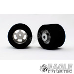 1/8 x 27mm x 18mm Silver 5-Slot Rear Wheels w/Hard Foam Tires