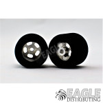 1/8 x 27mm x 21mm Silver 5-Slot Rear Wheels w/Hard Foam Tires