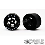 1/8 x 27mm x 18mm Black 5-Slot Rear Wheels w/Silicone Tires-HR1308