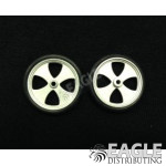 Scale Series Maltese Cross Drag Front Wheels, Glass Bead