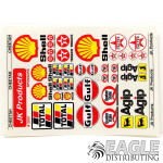 Classic Logo Shell Gulf Texaco Sticker Sheet-JK2001ST