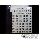 Race Number Decals - Black