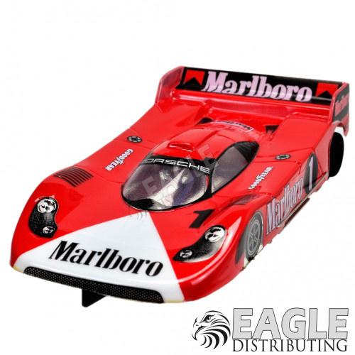 1:24 Scale RTR, 4" Cheetah 21 Chassis, Hawk 7, 64 Pitch, GT1, Porsche Custom Body, Marlboro #1 Livery-JK20417133A