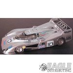 1:24 Scale RTR, 4" Cheetah 21 Chassis, Hawk 7, 64 Pitch, GT1, Audi R8C Custom Body, Silver Audi #10 Livery