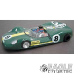 1:24 Scale RTR, 4" Cheetah 21 Chassis, Hawk 7, 64 Pitch, RETRO, Lotus 40 Custom Body, Lotus #8 Livery