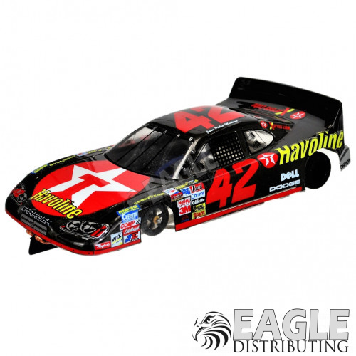 1:24 Scale RTR, 4" Cheetah 21 Chassis, Hawk 7, 64 Pitch, Stock Car, Dodge Custom Body, Havoline #42 Livery-JK204171CP1