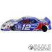 1:24 Scale RTR, 4" Cheetah 21 Chassis, Hawk 7, 64 Pitch, Stock Car, Ford Custom Body, Mobil 1 #12 Livery-JK204171CP12