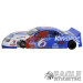 1:24 Scale RTR, 4" Cheetah 21 Chassis, Hawk 7, 64 Pitch, Stock Car, Ford Custom Body, Valvoline #6 Livery