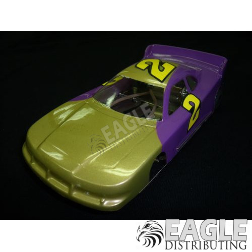 1:24 Scale RTR, 4" Cheetah 21 Chassis, Hawk 25, 48 Pitch, Stock Car, COT Painted Body-JK20437125