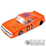 1:24 Scale RTR, 4.5" Cheetah 21 Chassis, Hawk 7, 64 Pitch, Vintage, Charger Custom Body, General Lee #01 Livery-JK20987107