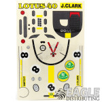 4in Lotus 40 Decals number 8 Sticker Sheet