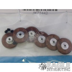 44 Tooth, 72 Pitch, 2mm Bore Straight Polymer Spur Gear