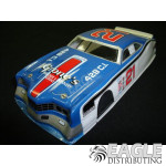 4.5" Mercury Cyclone .010" Vintage Custom Painted Stock Car Body, Blue Livery-JK7352CP3