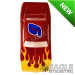 4.5" 69 Dodge Charger Painted w Flames 0.010 Random Color Premount-JKB135BPFT