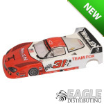 4" Corvette C6 Body, Custom, Team Fox #31, .010" Premount-JKB78BU3T