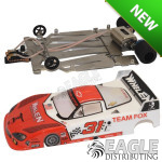 1:24 Scale RTR, 4" Cheetah 21 Chassis, Hawk 7, 64 Pitch, GT1, Corvette C6 Custom Body,Team Fox #31 Livery-JKO3B78BU3