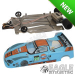 1:24 Scale RTR, 4" Cheetah 21 Chassis, Hawk 7, 64 Pitch, GT1, Corvette C6 Custom Body,Gulf #24 Livery-JKO3B78BU4